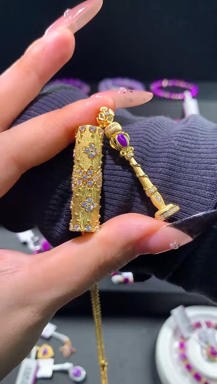 苏纪石（舒俱来）银S925镶嵌.项链