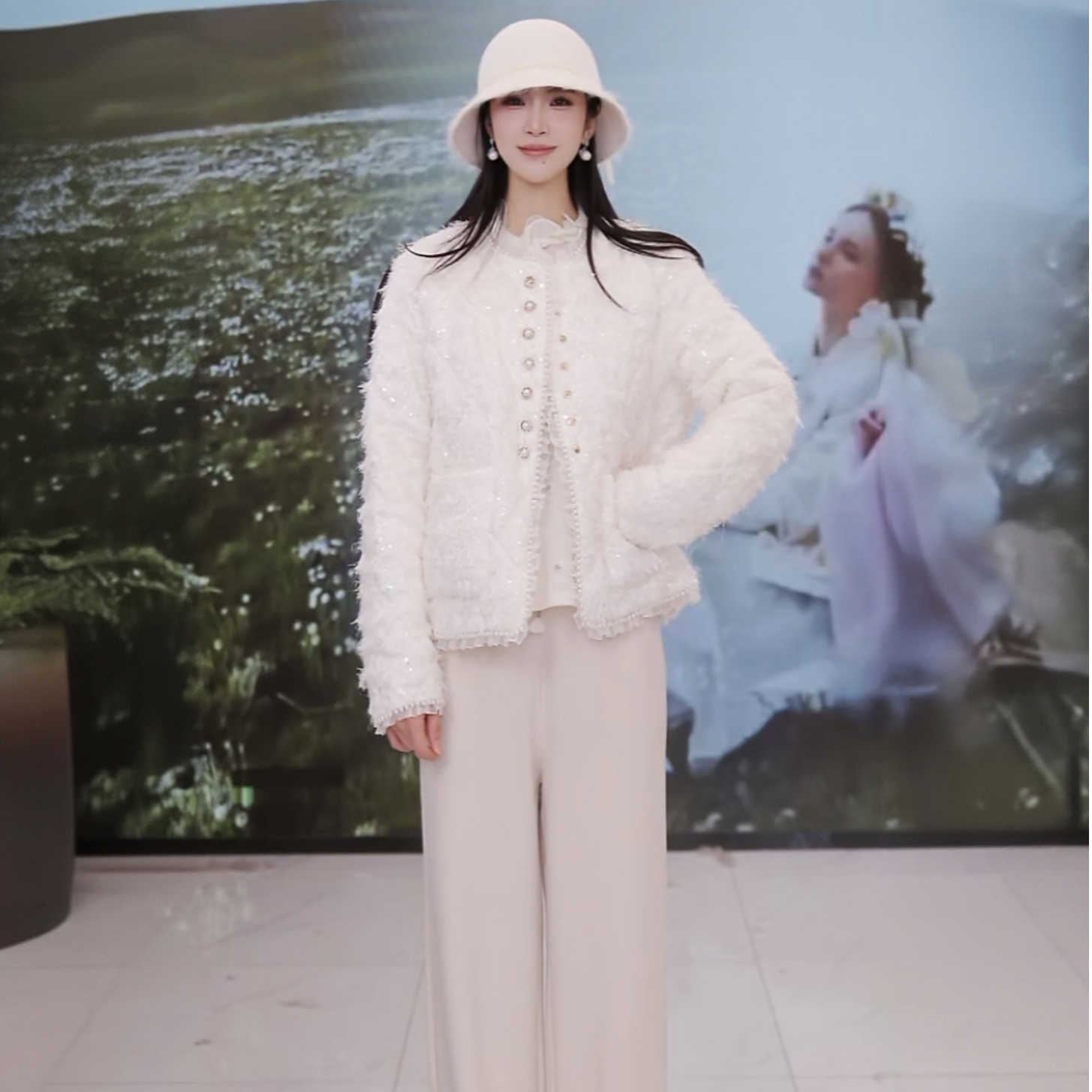 CHARFEN朝峰冬季老钱风舒适百搭森系时尚休闲裤CFF3C137-1085D