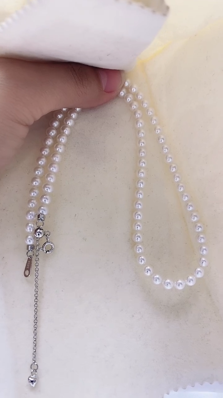 【闪购商品】淡水珍珠项链银S925镶嵌淡水baby珍珠项链SY6930