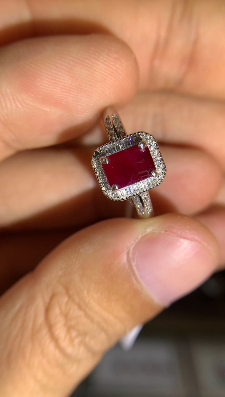 【闪购商品】红宝石戒指银S925镶嵌活口