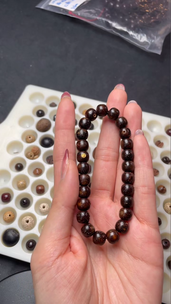 【闪购商品】星月菩提手串赤金级星月菩提桶珠9*8手串
