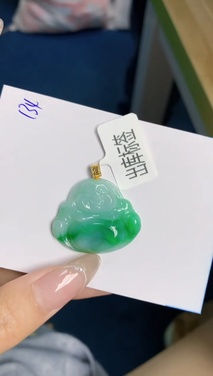 【闪购商品】翡翠颈饰18K金镶嵌 天然翡翠A货