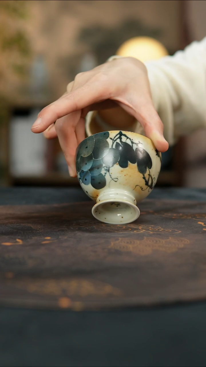 景德镇陶瓷杯碗柴烧多人