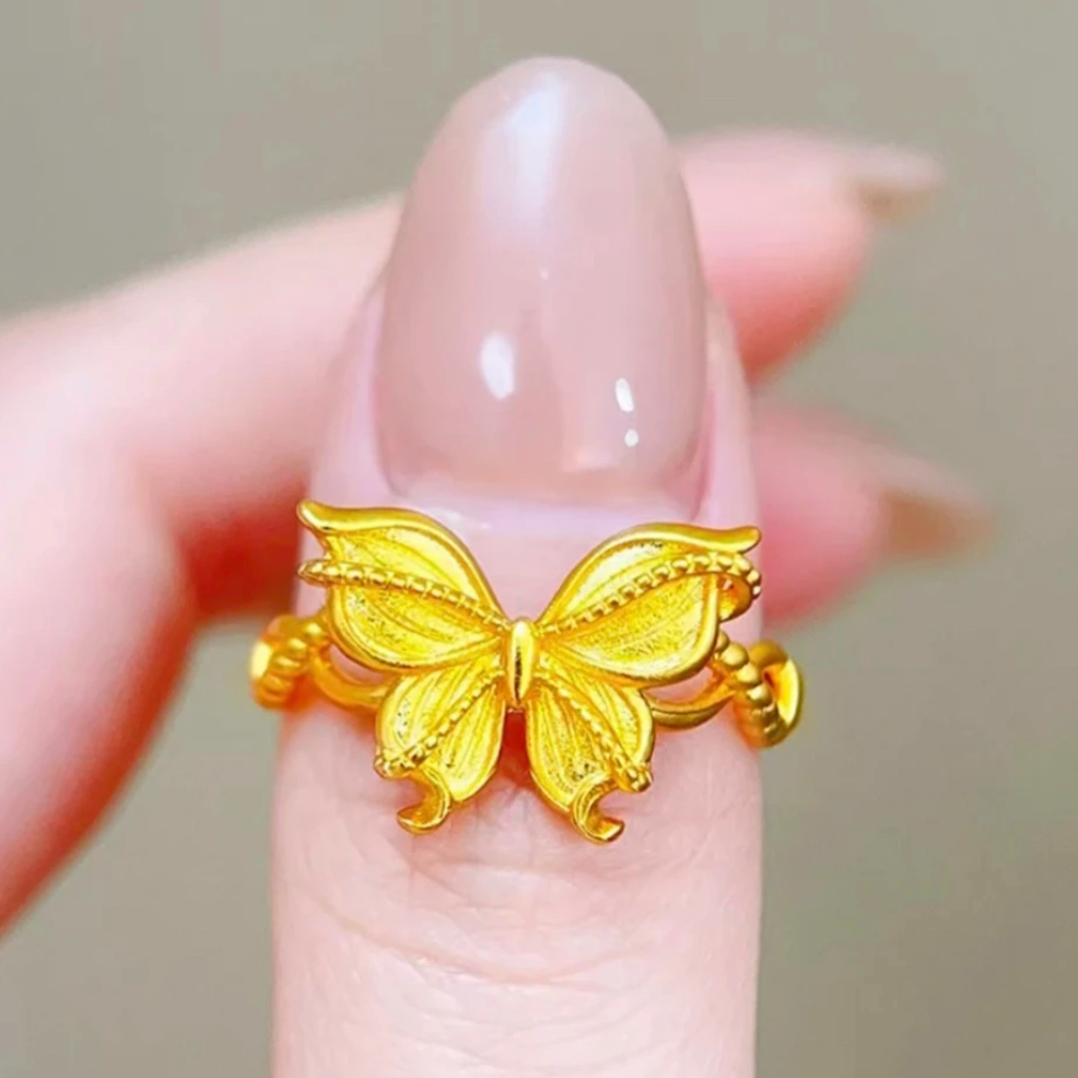 合金戒指 合金戒指 网红爆款 蝴蝶款 戒指 活口可调节