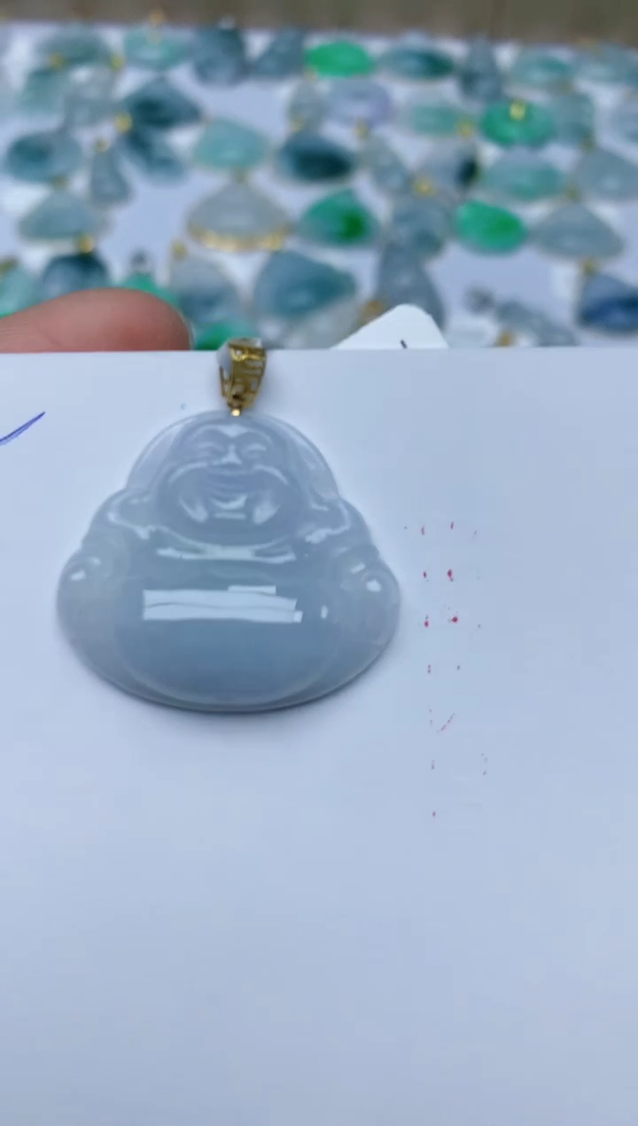 【闪购商品】翡翠颈饰18K金镶嵌天然翡翠A货    102