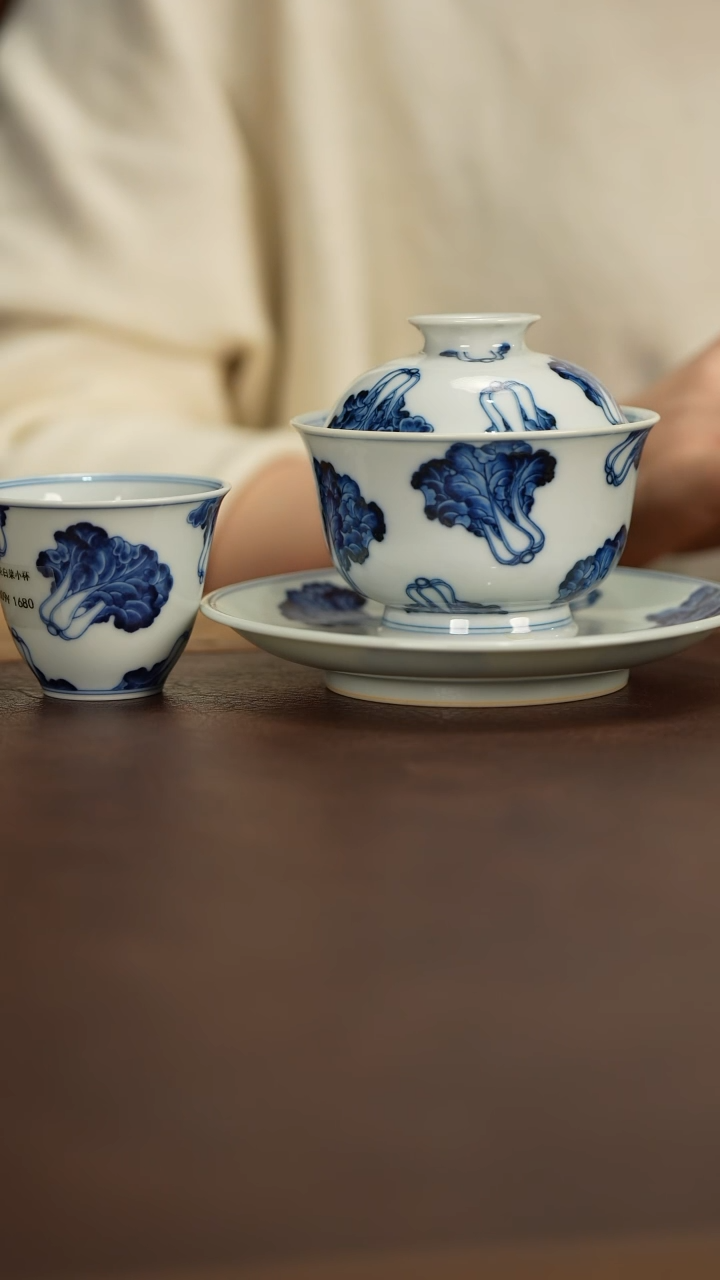 【闪购商品】水造青花白菜一套