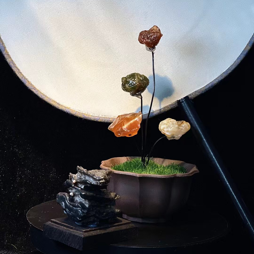 阿拉善家居摆件原石摆件天然摆件