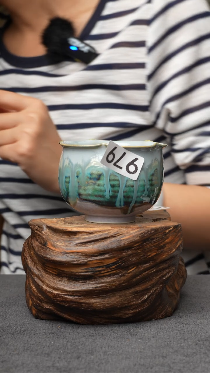 杯子979景德镇手创颜色釉杯（食品级）带冰裂纹