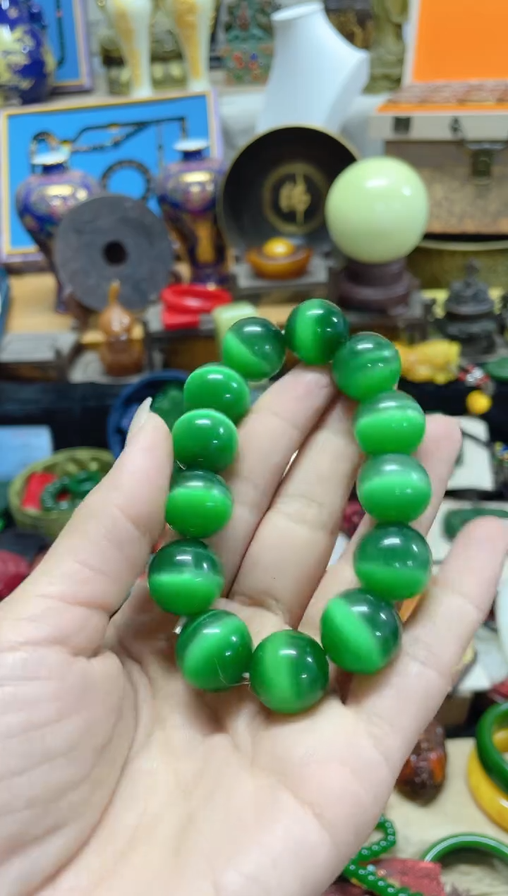 【闪购商品】和田玉（碧玉）手串未镶嵌主播推荐主播推荐
