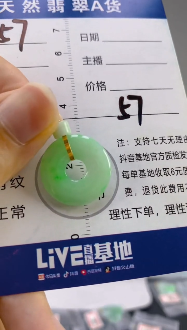 【闪购商品】翡翠颈饰18K金镶嵌天然A货翡翠