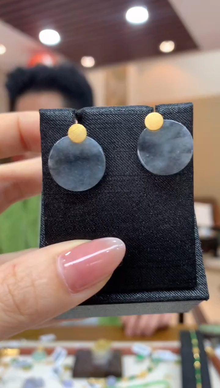 未镶嵌翡翠耳饰耳钉