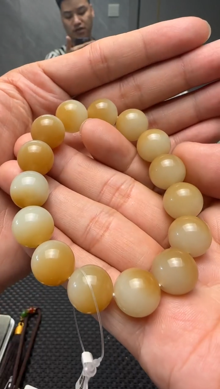 未镶嵌手串和田玉木*若羌糖手串卡14