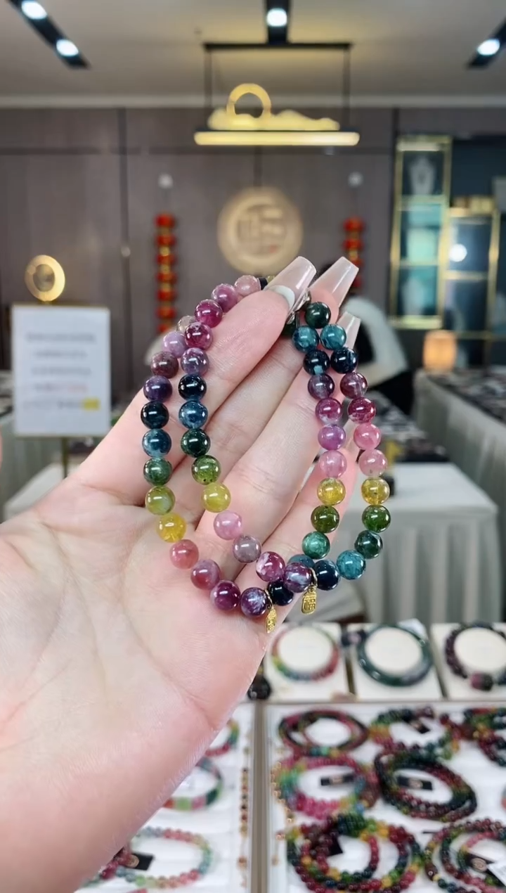 【闪购商品】碧玺单圈手串6mm+未镶嵌（多样性发一条）