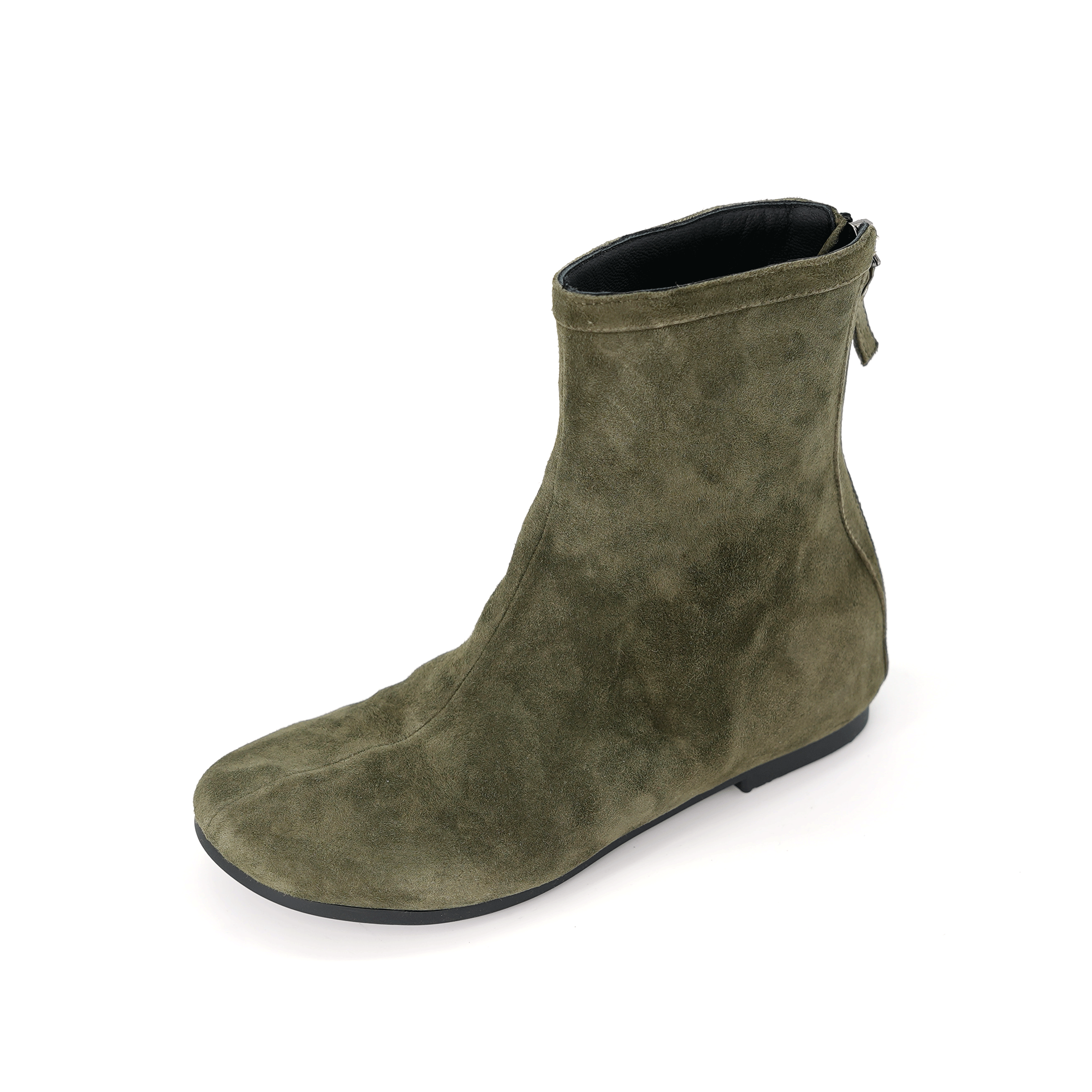 【小刚懂鞋】韩版真皮短靴女平底简约瘦瘦靴新款小踝靴真皮 3011-36