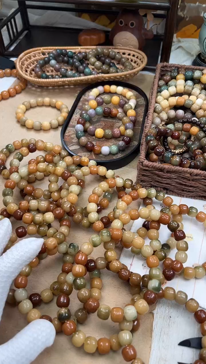 手串菩提根/象牙果a143卡13水磨瑕维尼