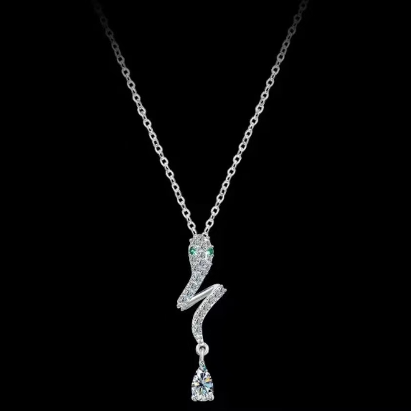 合金项链 【Ms.Julie首饰】银蛇来财 精致小灵蛇系列项链气质