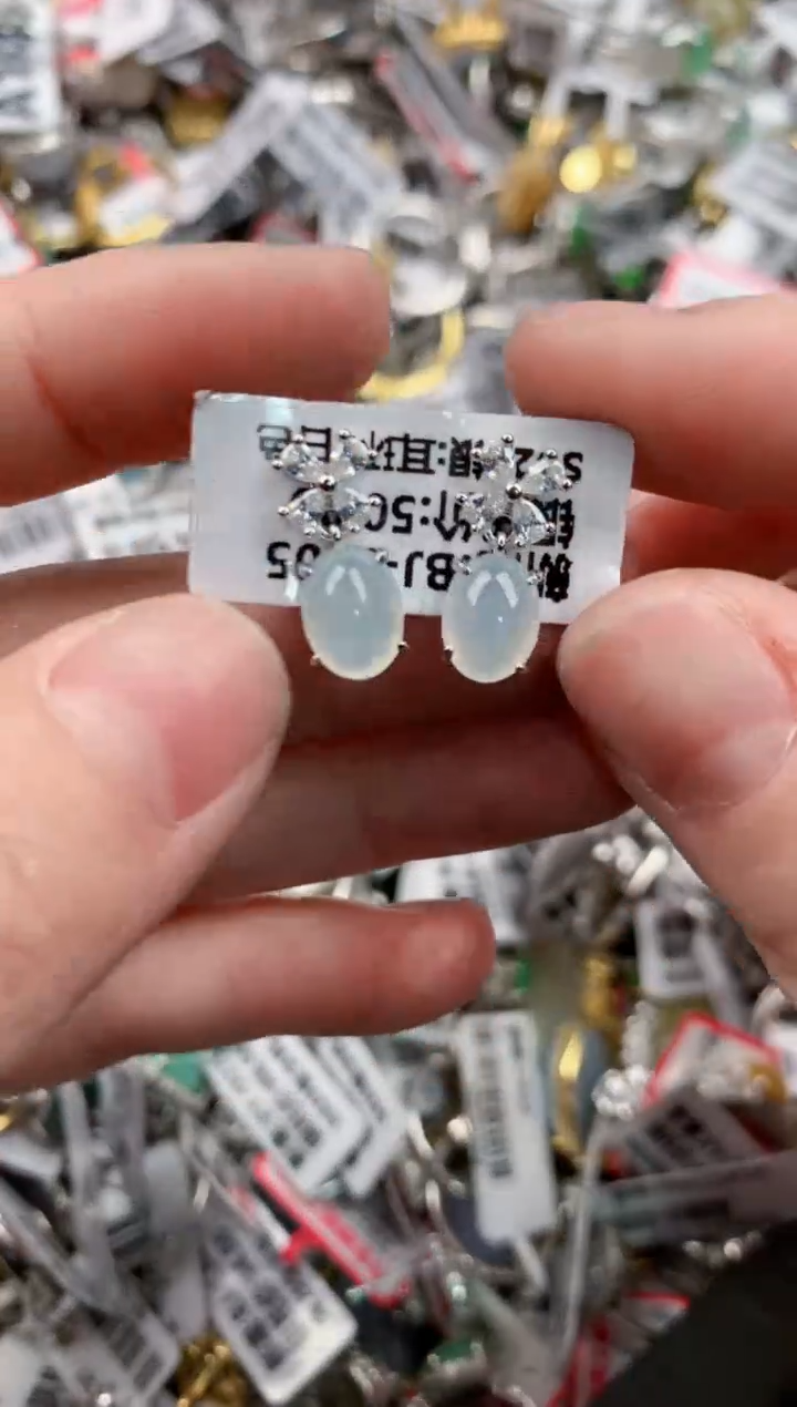 银S925镶嵌戒指翡翠666    8