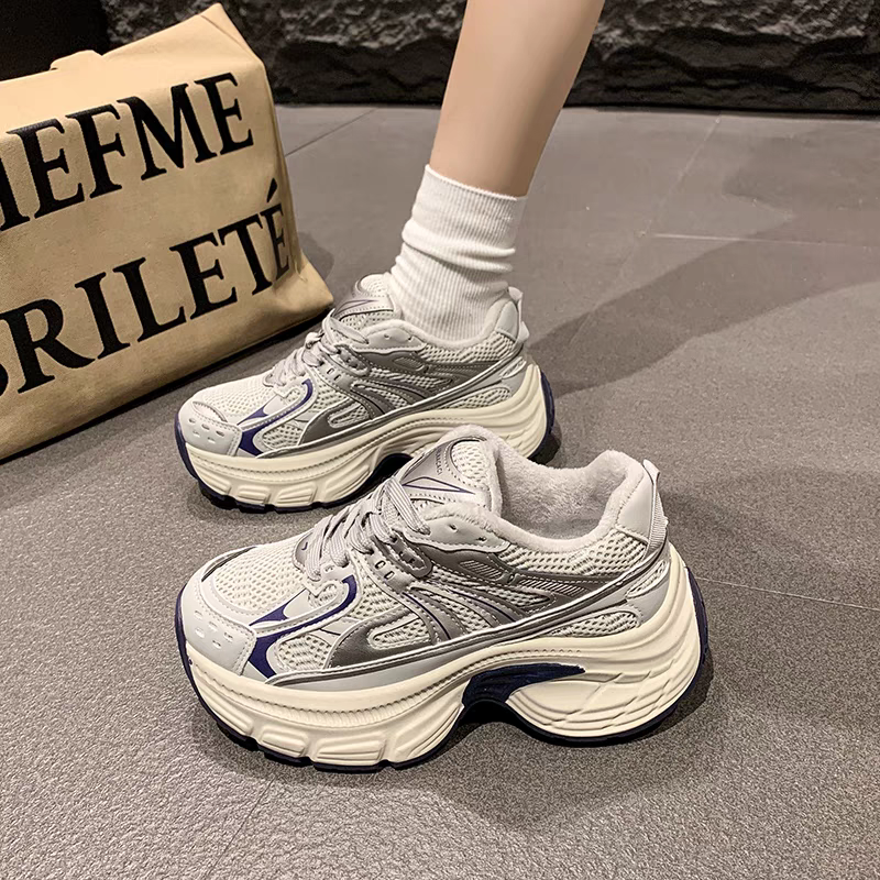 新款厚底加棉时尚老爹鞋一面608-1