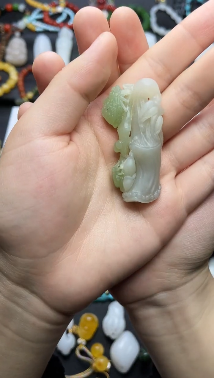颈饰未镶嵌和田玉竹节【定制】06