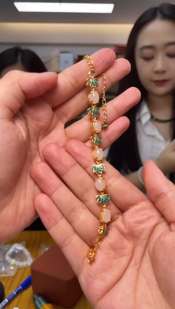 手链银S925镶嵌和田玉（多样性单个发货）