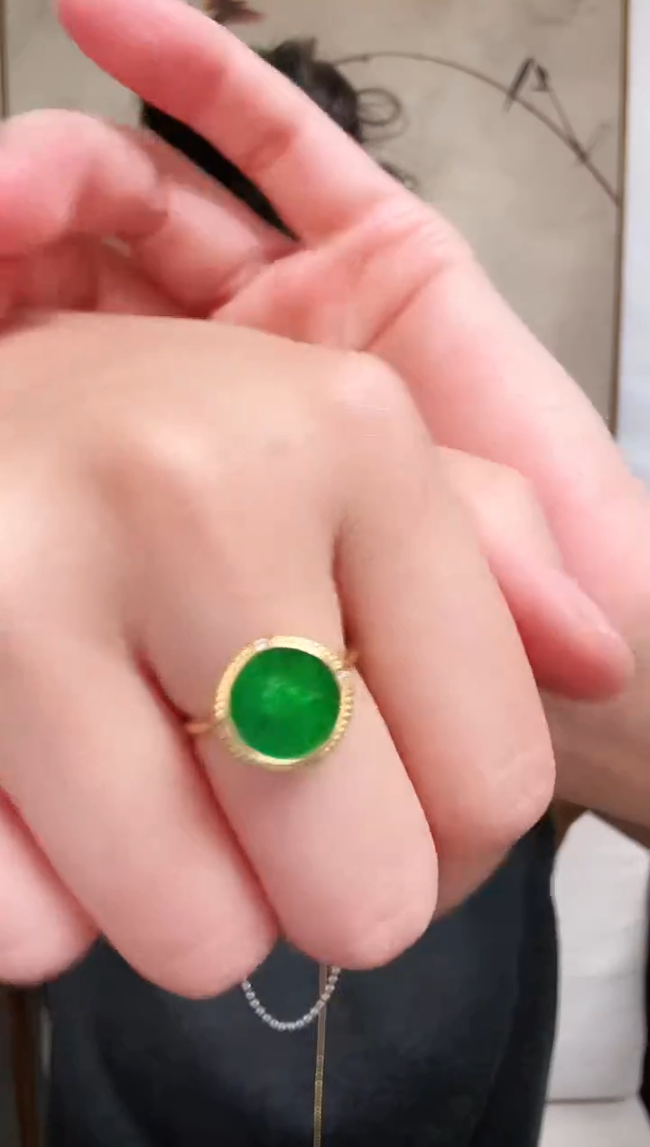 【闪购商品】翡翠颈饰银S925镶嵌戒指