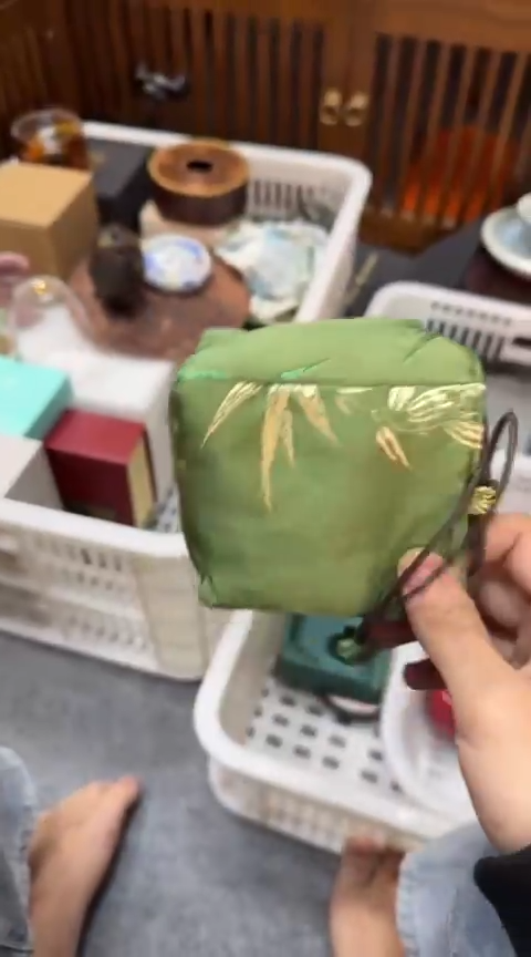 摆件陶茶具茶具茶具刺绣包竹