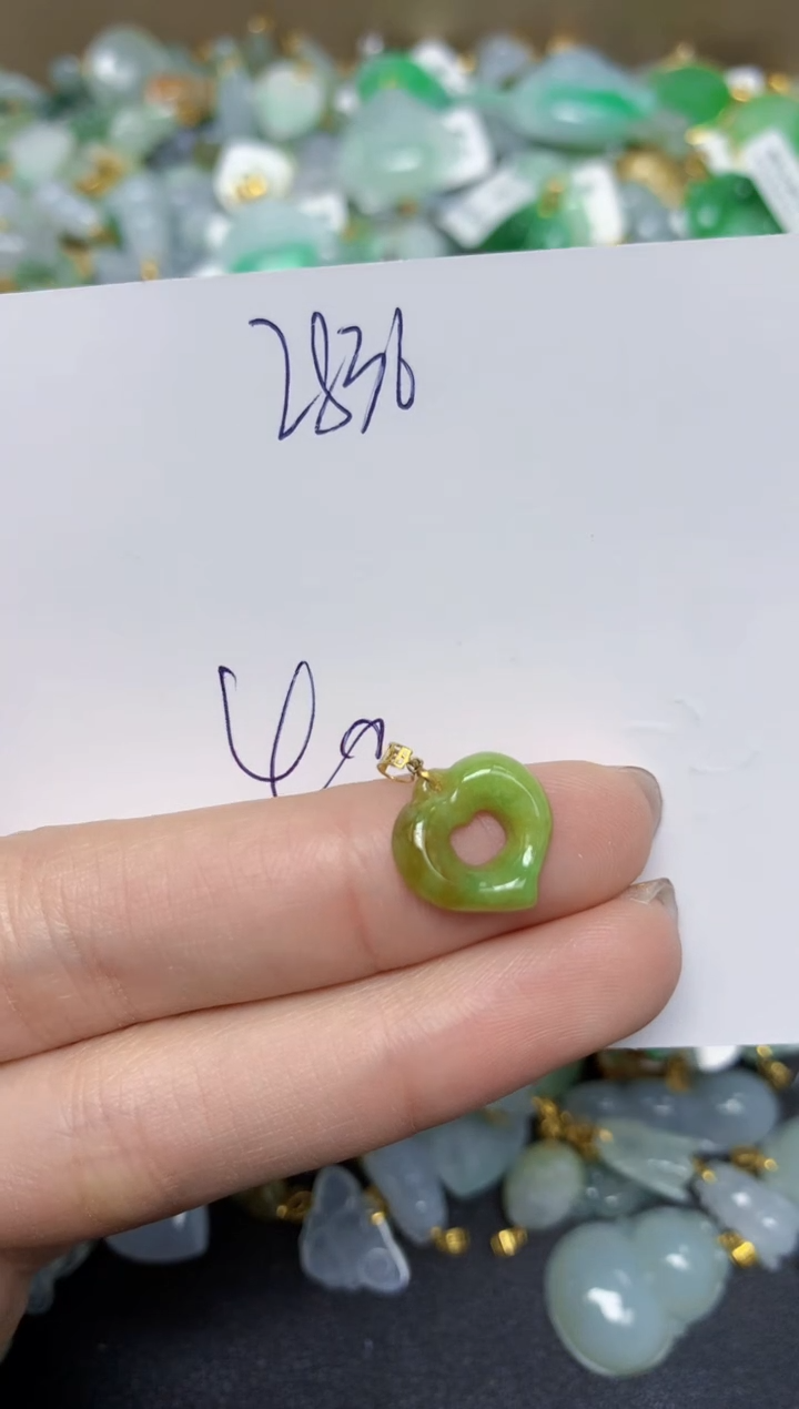 【闪购商品】翡翠颈饰18K金镶嵌 天然翡翠A货