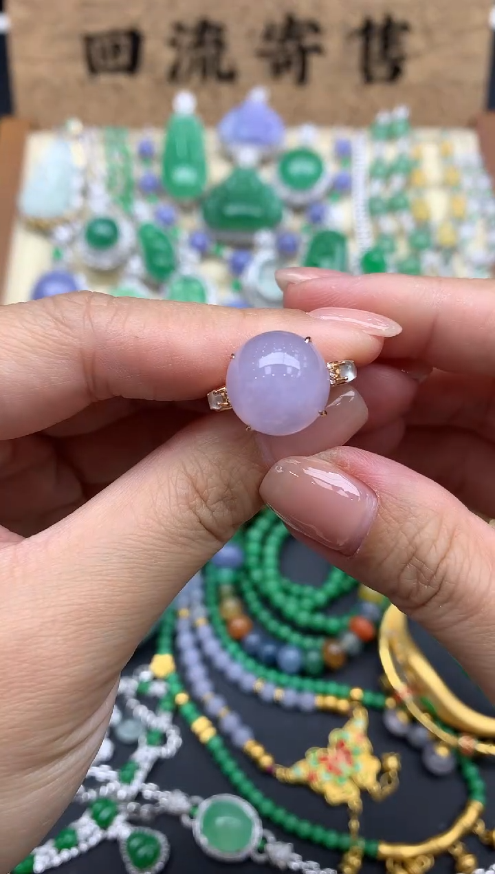 【闪购商品】翡翠戒指18K金镶嵌540-中国好珍宝