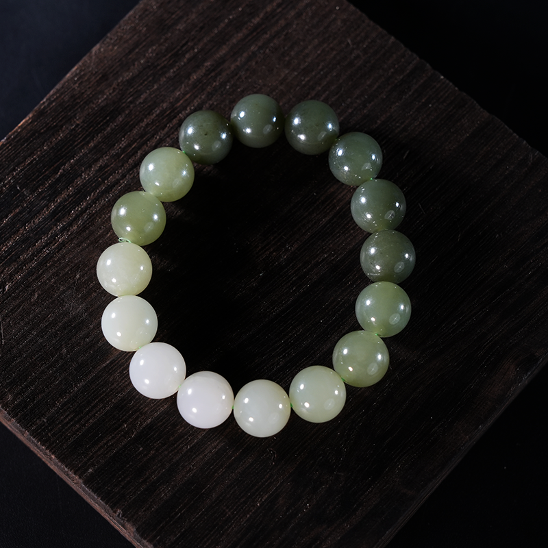 lot2 和田玉渐变手串/DW51229-049568 保利山东