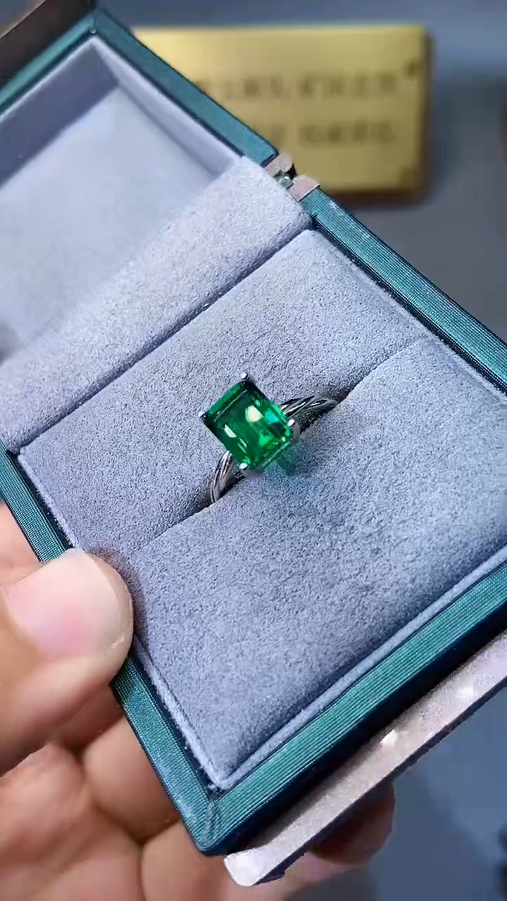 【闪购商品】透辉石戒指银S925镶嵌354