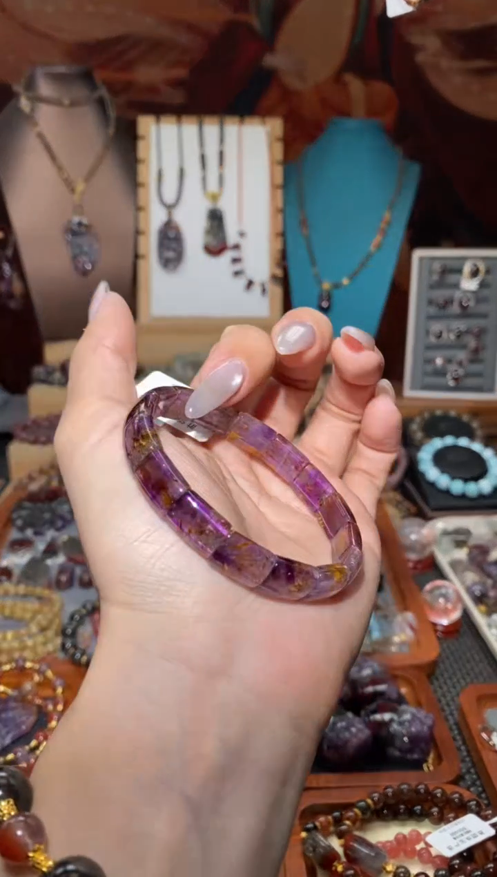 【闪购商品】水晶镯牌未镶嵌极光紫钛