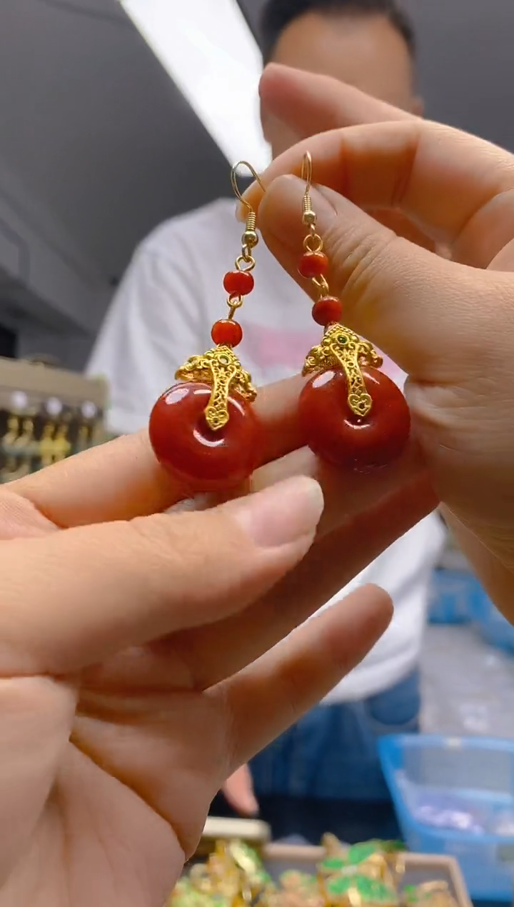 【闪购商品】翡翠耳饰合金0220翡翠耳钩