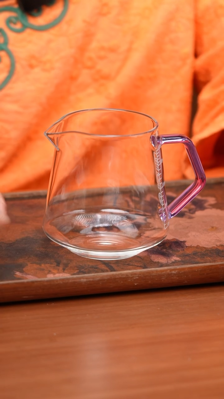 【闪购商品】璃享/雅韵刻度量杯/450ml/浅紫