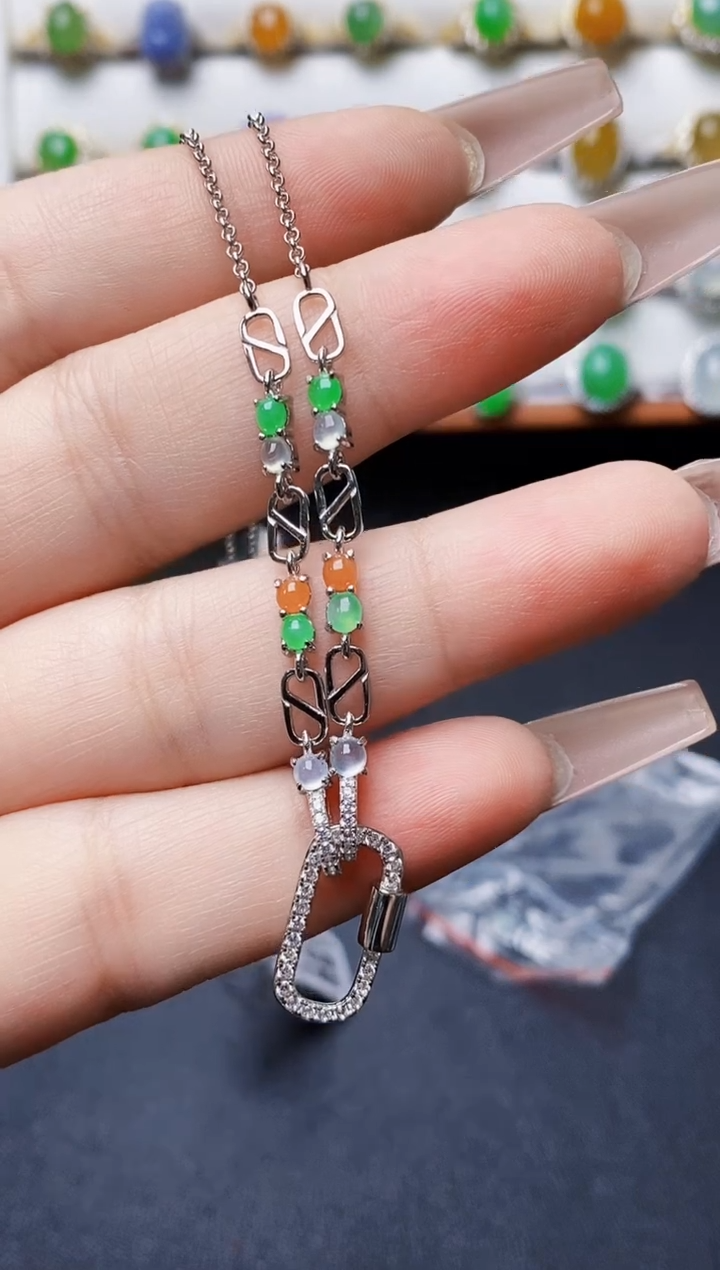 银S925镶嵌戒指翡翠0341