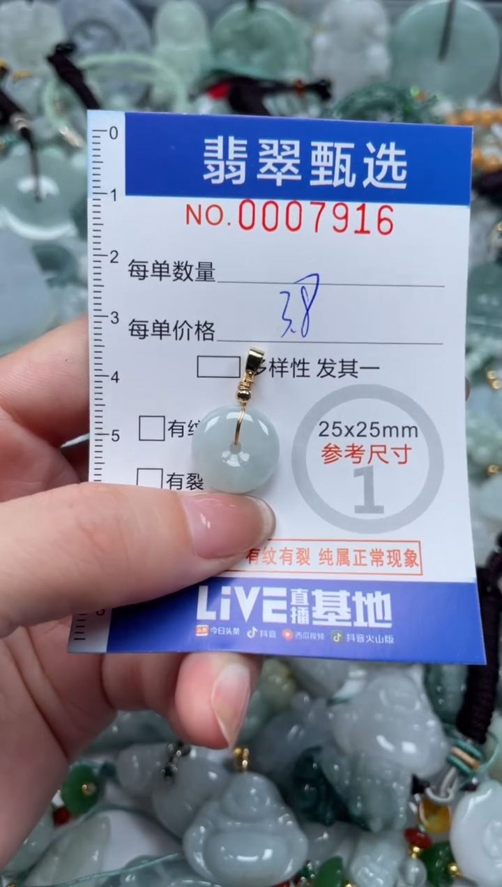 翡翠未镶嵌颈饰00..7916