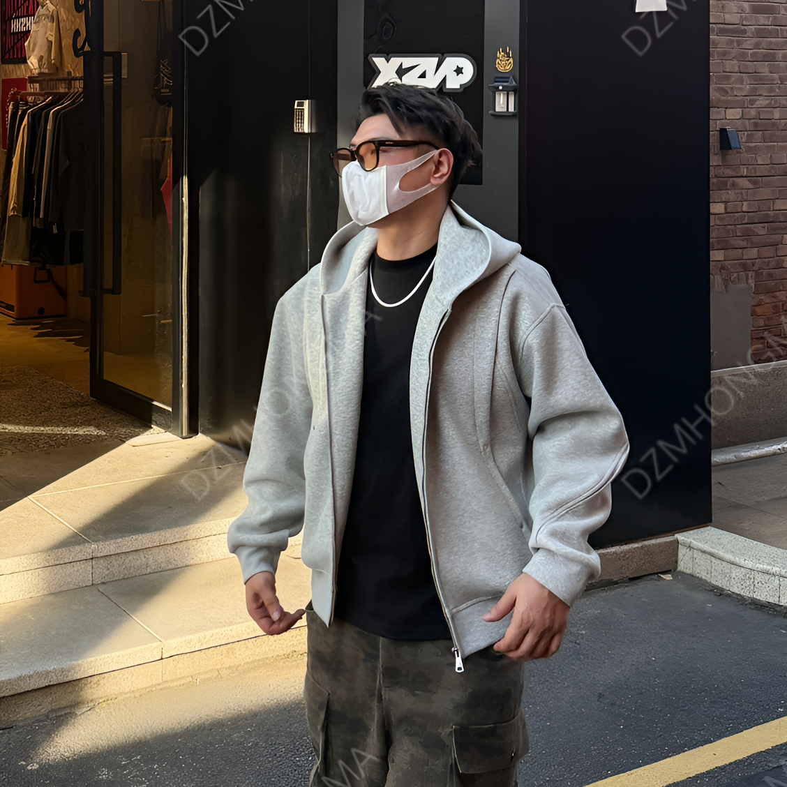 【次日发】 短款Cleanfit 440克重磅内搭外穿显瘦休闲连帽卫衣男