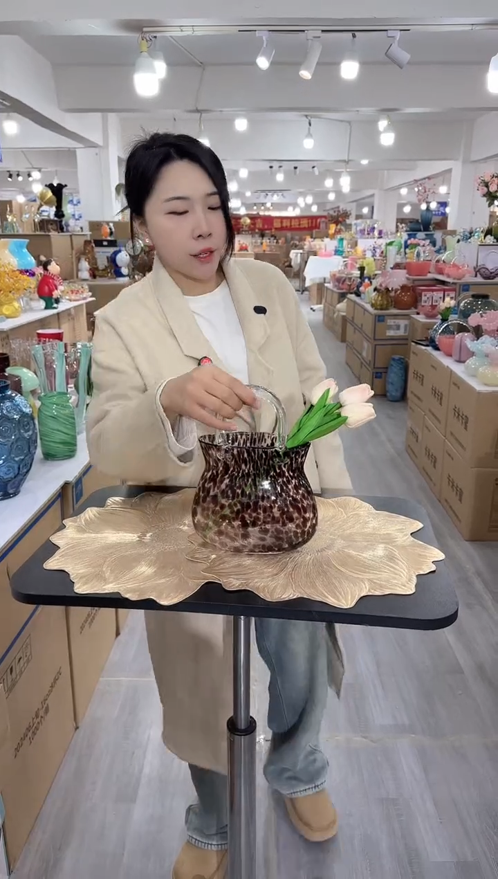 【闪购商品】琉璃瑞鸿花器早l-2