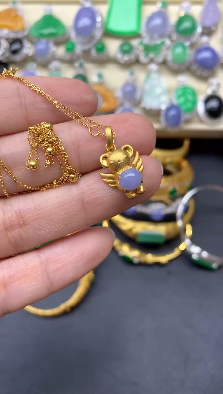 【闪购商品】翡翠颈饰18K金镶嵌488-中国好珍宝