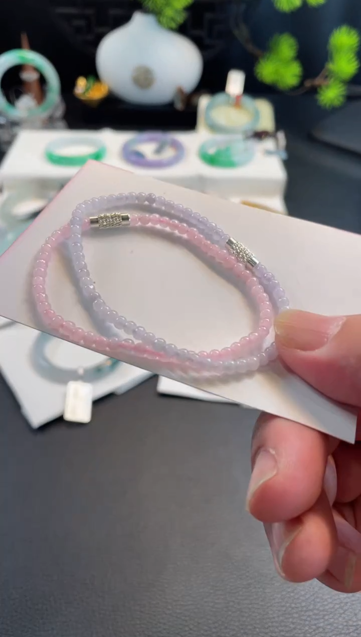 翡翠未镶嵌颈饰25有纹裂