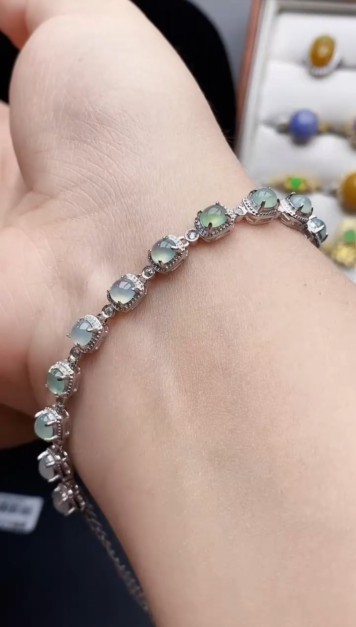 银S925镶嵌戒指翡翠0540