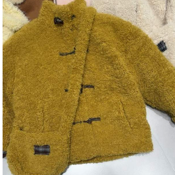 欧 2025 【X】12月23日 儿童时尚潮酷黄色毛毛衣外套5936-