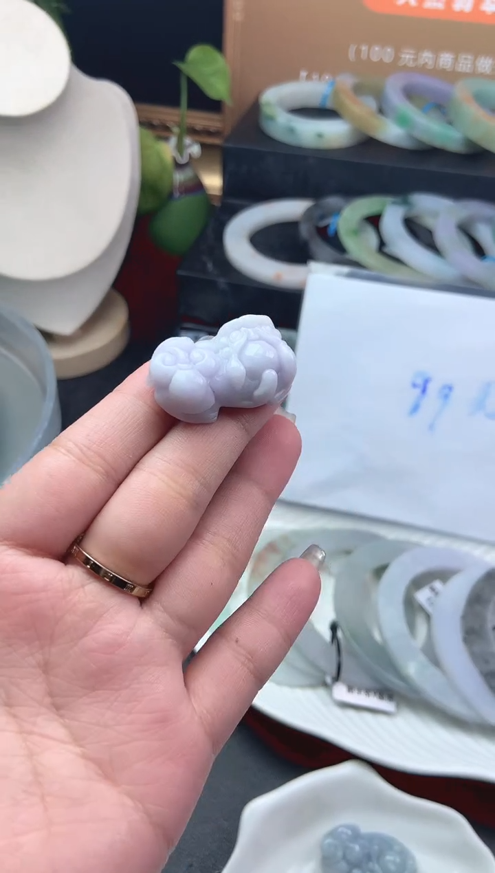 【闪购商品】翡翠挂件未镶嵌貔貅-编绳