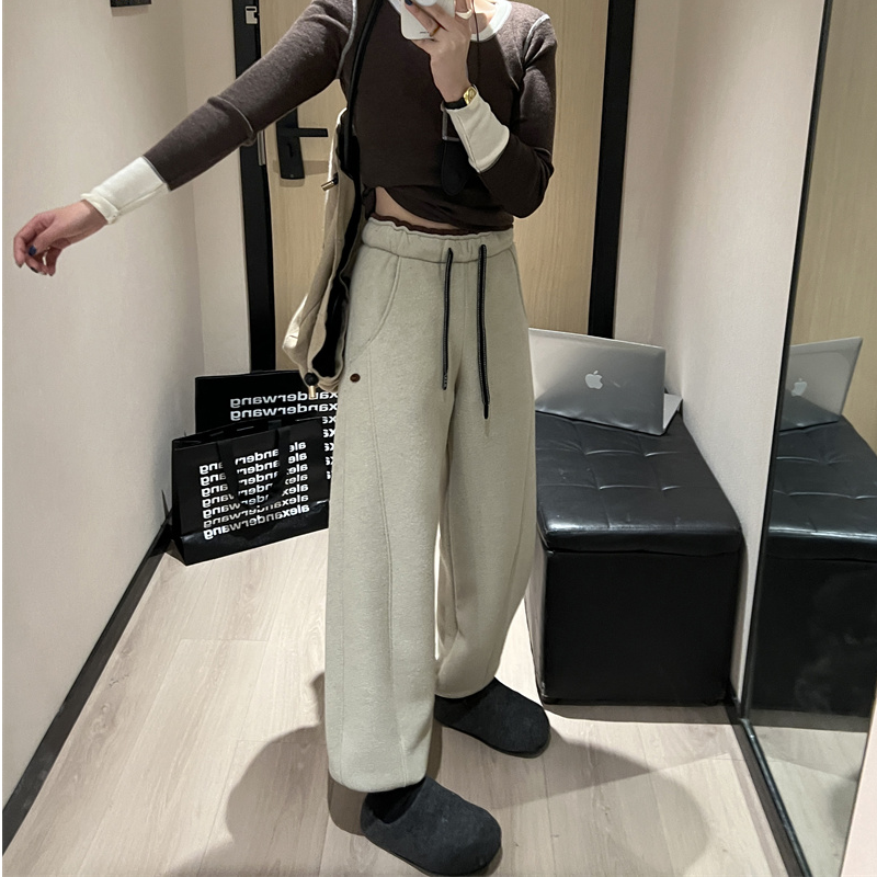 XIAOPAI-「日常种草」2024年加绒新款秋冬款品质女装休闲裤E-241212