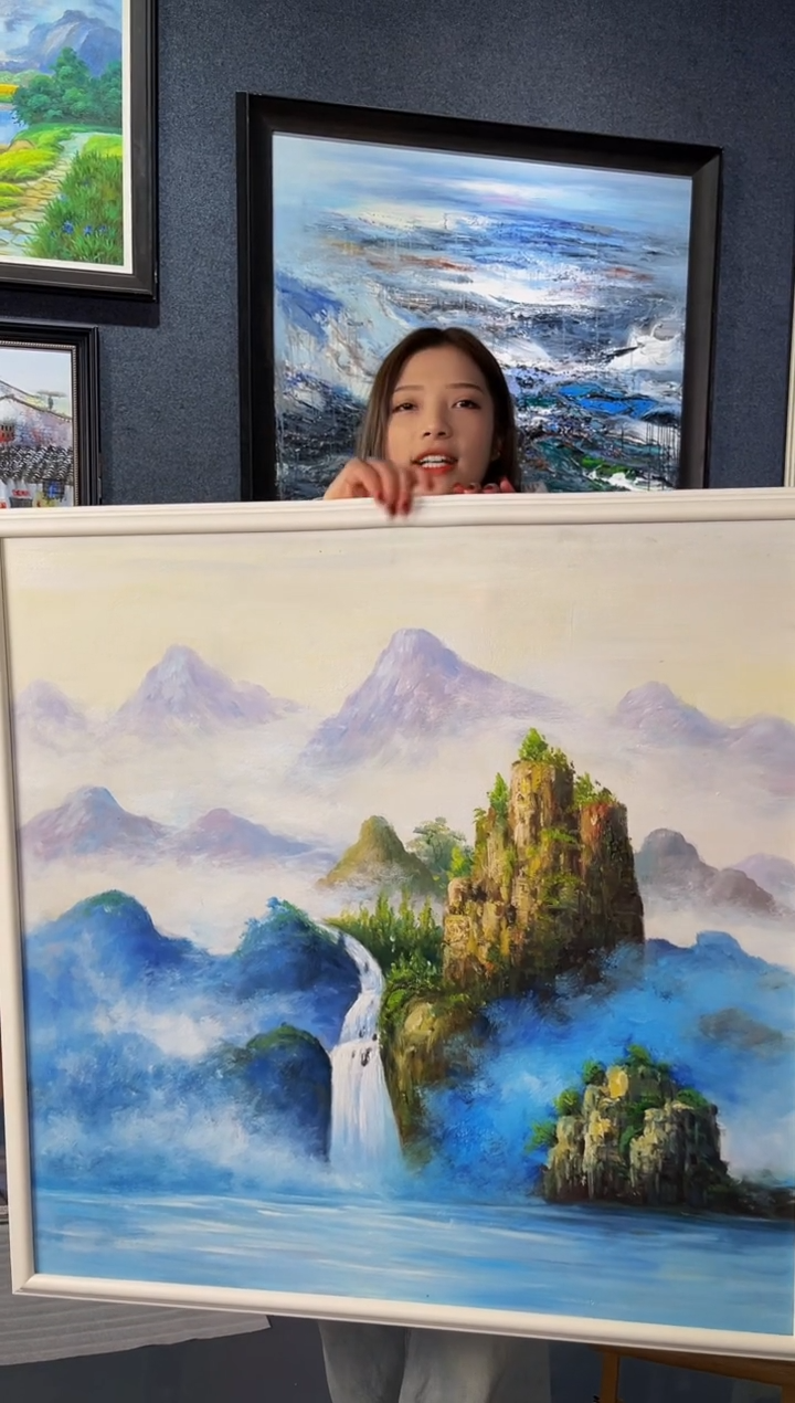 【闪购商品】油画6号 80*80 山水-手绘油画