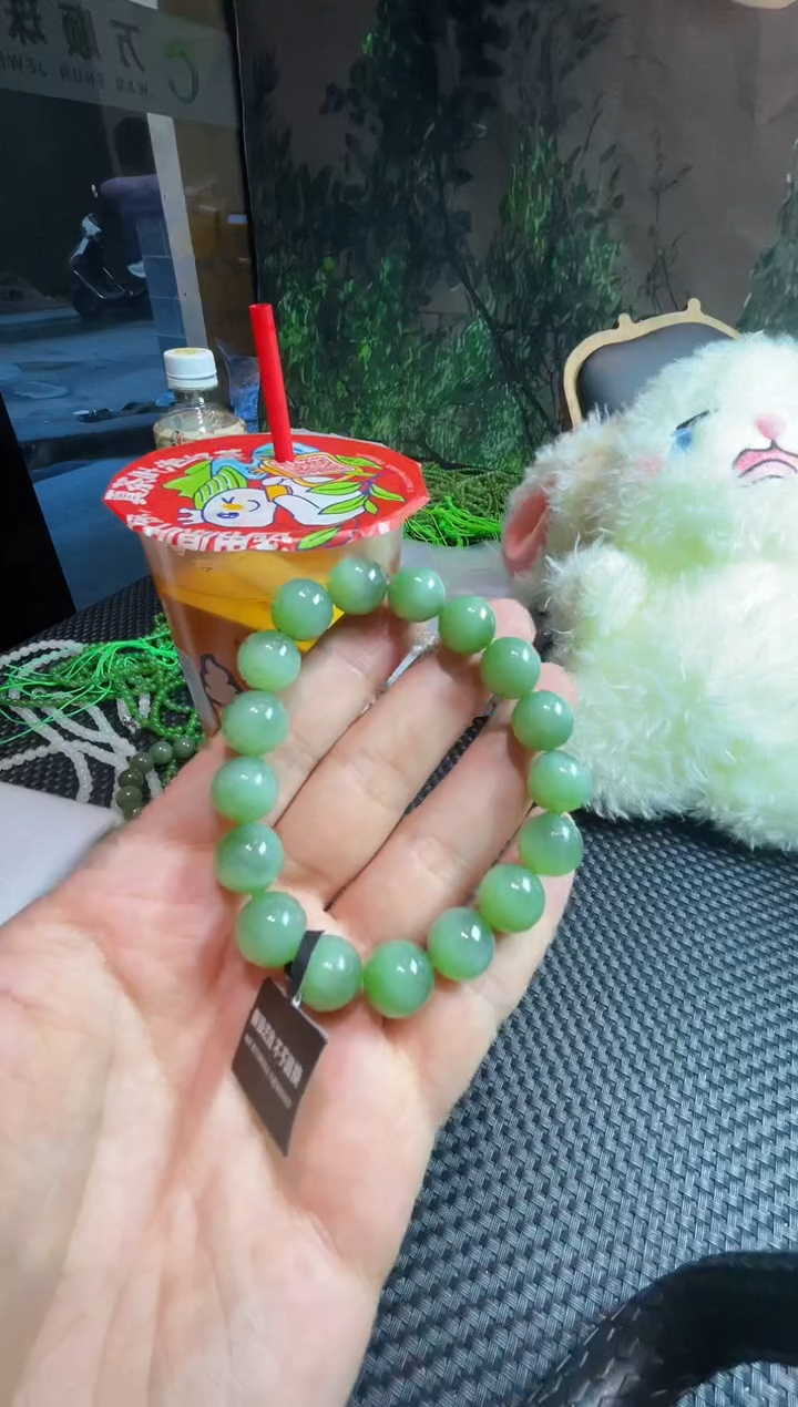 项链未镶嵌和田玉和田玉碧玉猫眼手串12mm