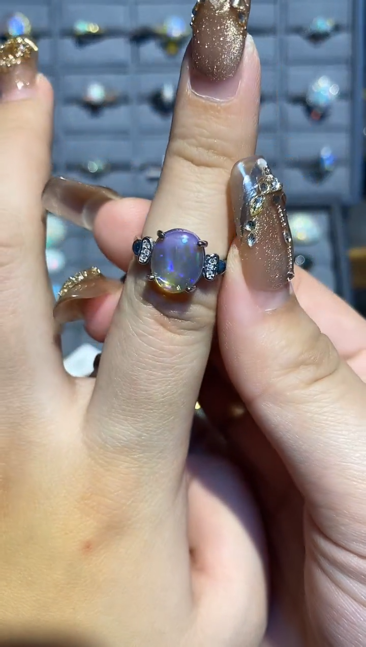 【闪购商品】欧泊戒指合金戒指