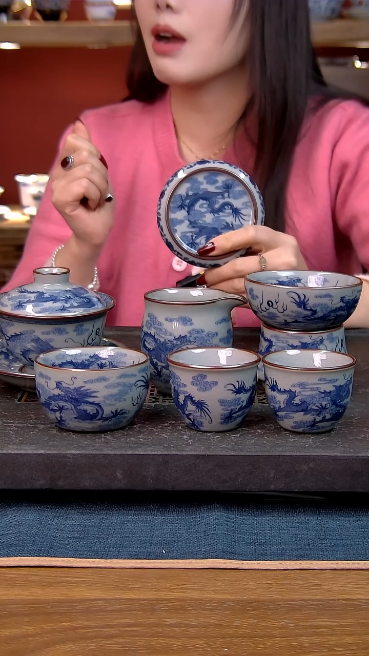 简装家用款7件套 老陶泥开片纹陶瓷茶具