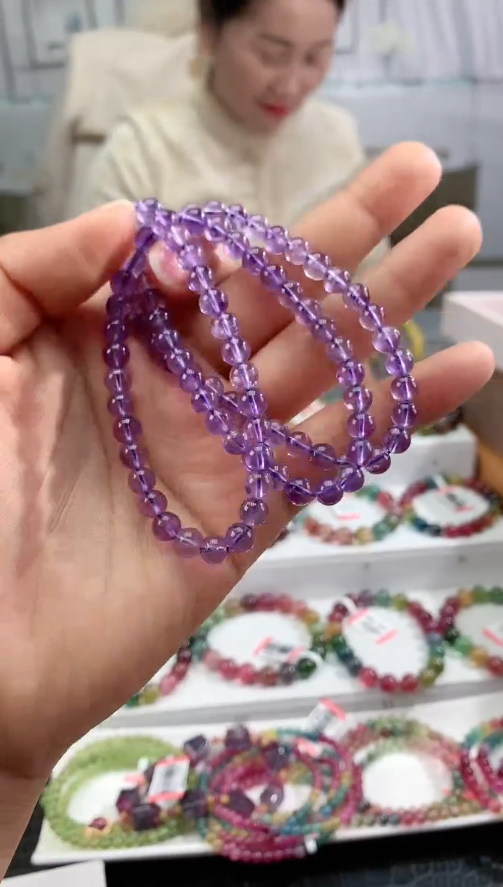 【闪购商品】紫晶手串未镶嵌多样性发一条