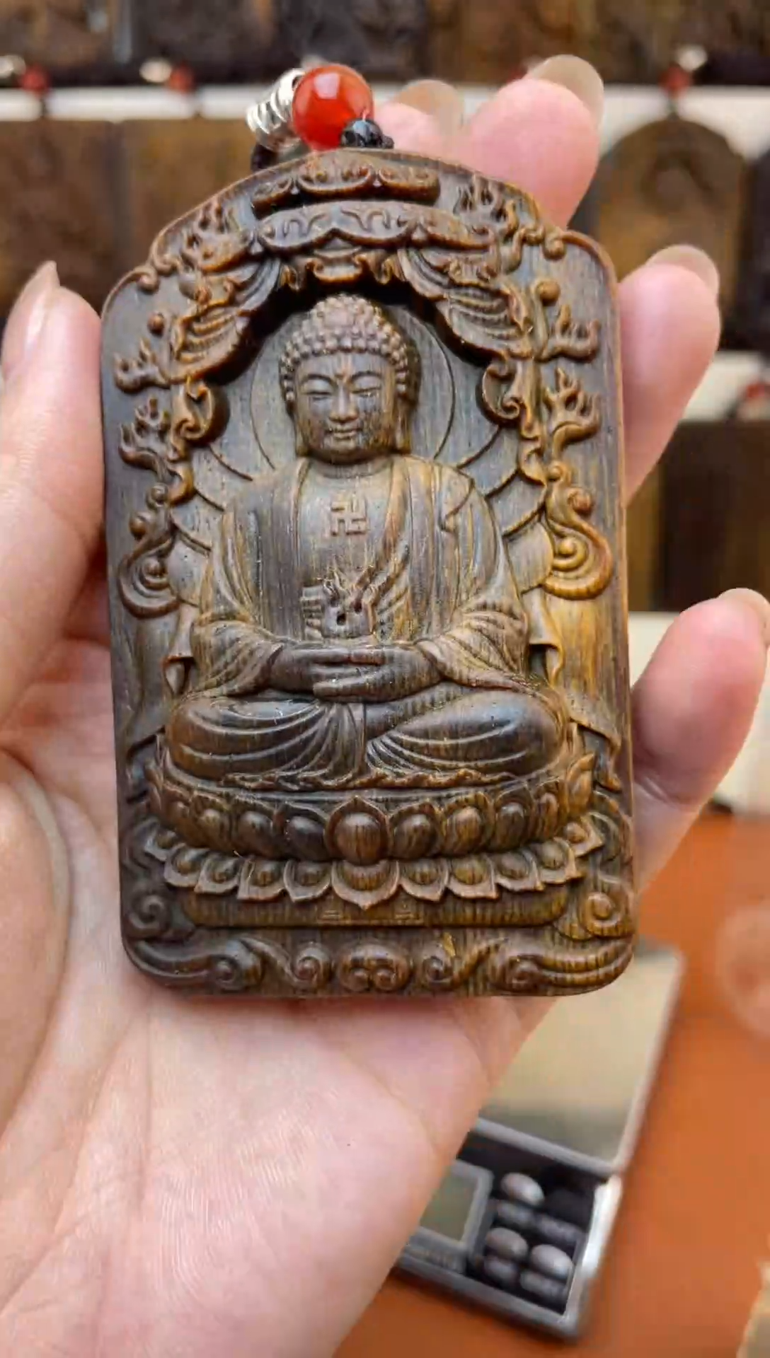 木木雕款芽庄 十二生肖守护 大日如来8cm送养香瓶 