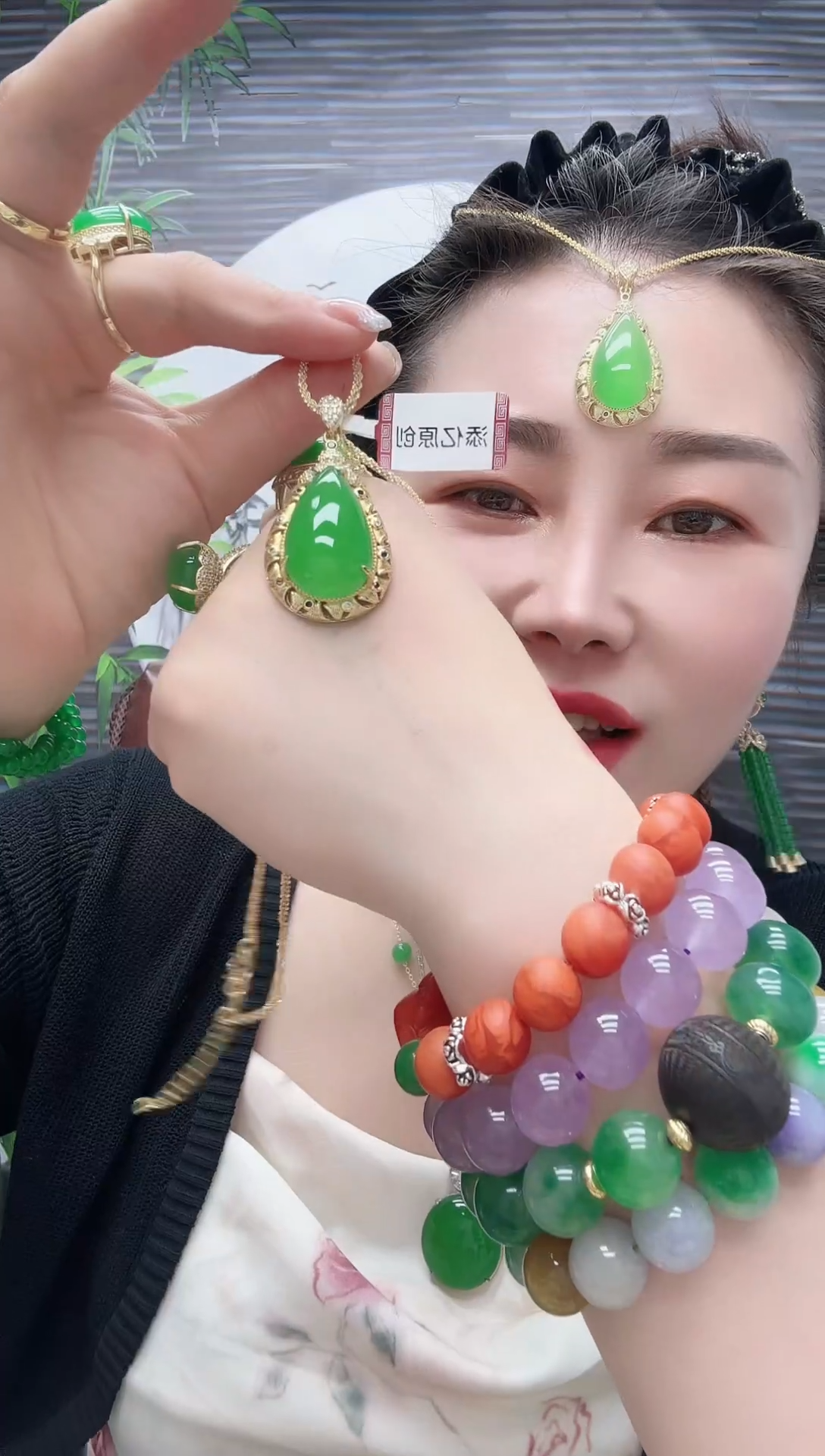 M6编号水滴豪镶吊坠
